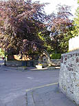 Looking toward the Friary at the entrance to the vilage