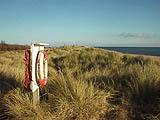 A Lifebuoy amongst the dunes. 