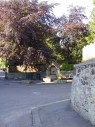 The drinking font looking toward the Friary